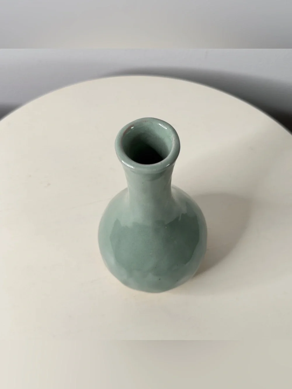7” Sage Green Pottery Vase